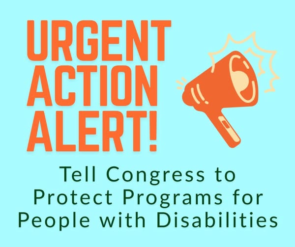 The federal government is planning to cut funding for programs that help people with developmental disabilities. If this happens, over 40,000 people in Ohio could lose important services that help them live safely and independently. 

What can you do? Tell your member of Congress to fully fund all disability programs at secure.everyaction.com/3m4Mh5xAbkWFUlgvKoQK_A2. 

Programs at risk include:

1. Disability Rights Ohio
2. The Ohio State University Nisonger Center
3. UC UCEDD (University of Cincinnati Center of Excellence in Developmental Disabilities) 

These programs have existed for over 50 years and are critical to protecting rights and supporting community living.

Call the Congressional Switchboard to help you connect to offices at 202-224-3121.

Image description: Bright electric blue with orange text: Urgent Action Alert, and green text: Tell Congress to Protect Programs for People with Disabilities.