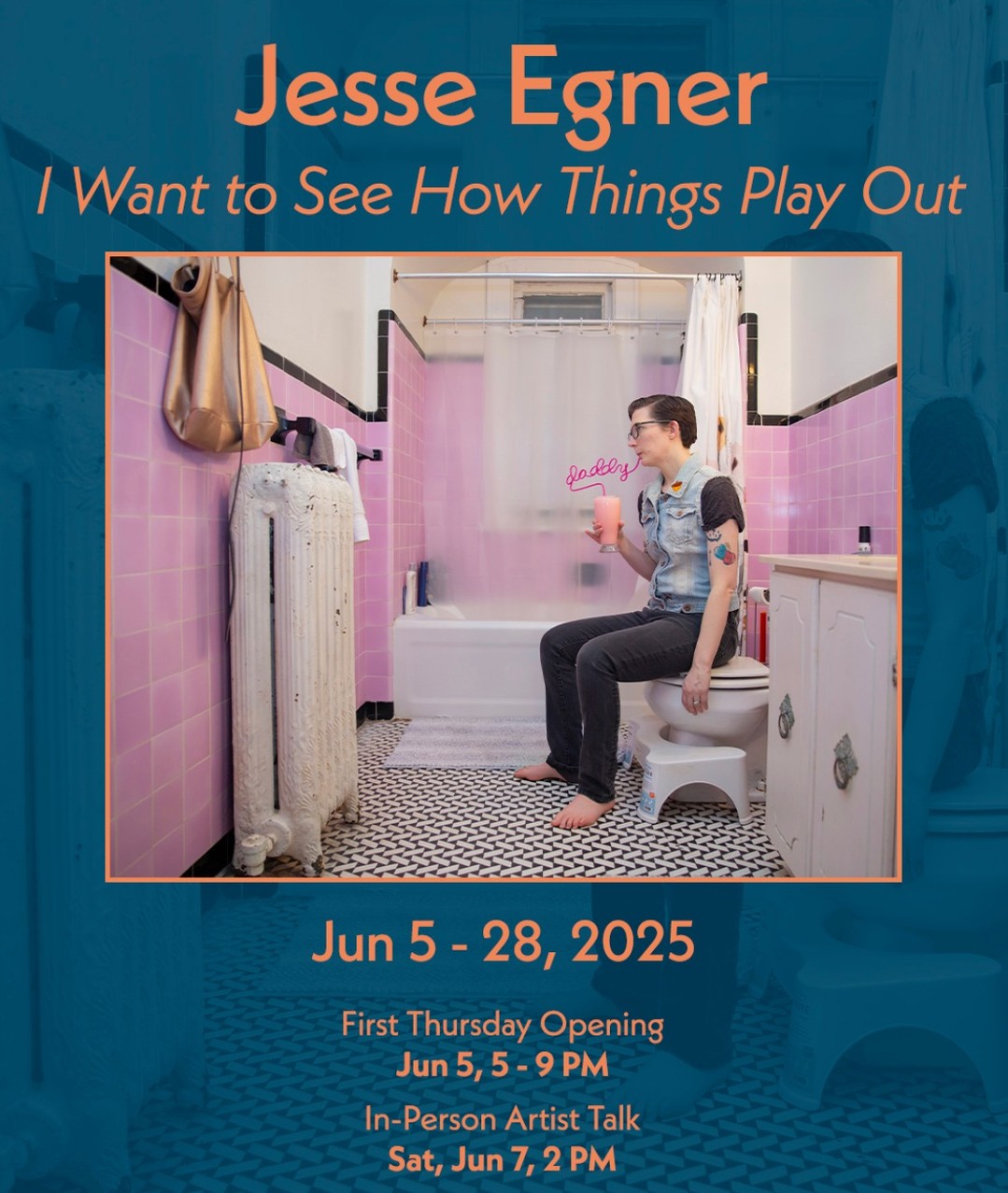 In I Want to See How Things Play Out, Jesse Egner uses humor and absurdity to navigate themes of queerness. Working with familiar everyday objects, he co-creates moments that blur fantasy and reality with his collaborators. Rooted in Egner's experiences with body shaming and marginalization, these photographs subvert conventional norms and empower queer dynamism. Currently on view at Blue Sky, the  Oregon Center for the Photographic Arts. More information at the link in bio.