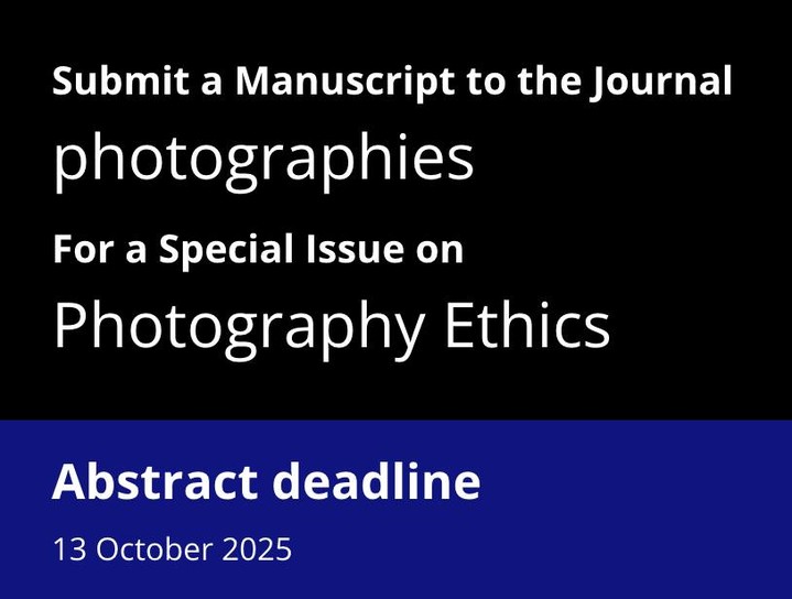 Photography Ethics Symposium

Photographies x Photography Ethics Centre Call for Papers

This symposium seeks to engage photographers, curators, archivists, and researchers in a critical discussion about the ethical dimensions of photography.

Photography ethics is a topic which has gained momentum in recent years. From questions of consent, representation, and manipulation to the impacts of social media, artificial intelligence, and fake news, image-makers and image-users are facing complex challenges emerging from technological, environmental, and political change. Head to the link in bio to learn more.